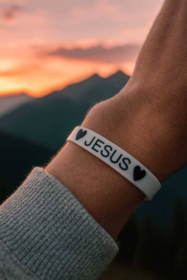 Wit armbandje Jesus