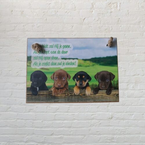 Als je bidt... Wandbord