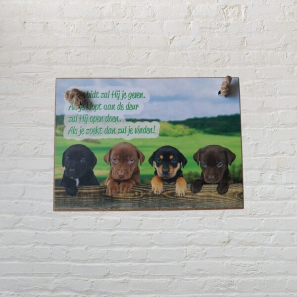 Als je bidt... Wandbord