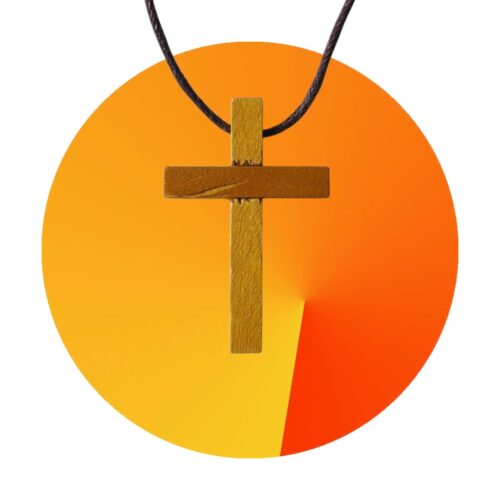 Ketting met Houten Kruisje