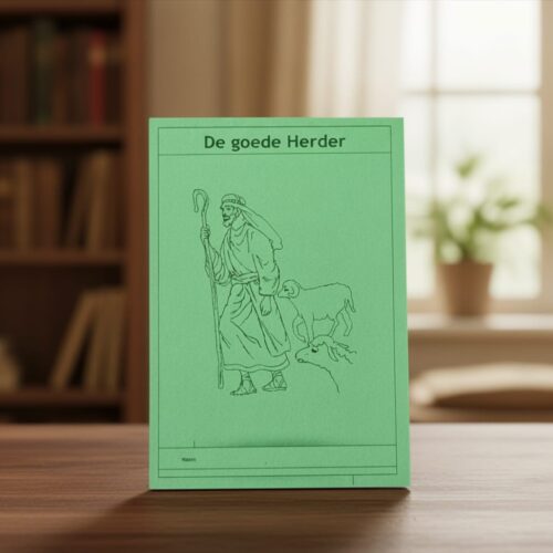 Lichtgroen Notitieboekje - "De Goede Herder"