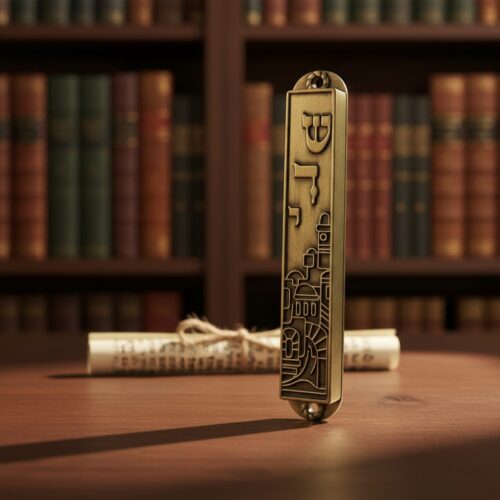 Mezuzah met Opgerolde K'laf