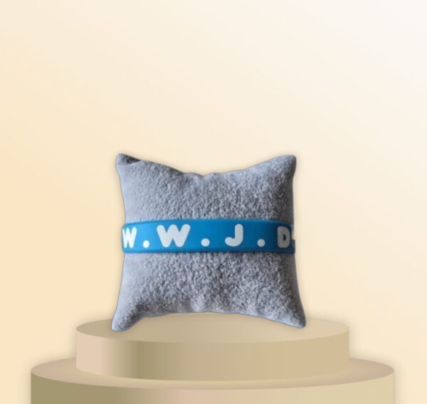 wwjd blauw Blauwe Siliconen WWJD Armband