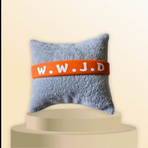 Oranje Siliconen WWJD Armband