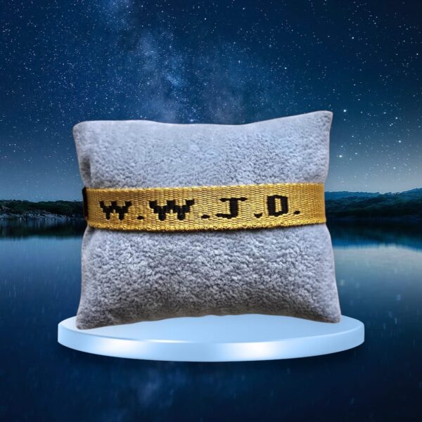 geel lintarmband wwjd Goudkleur WWJD Lint Armband
