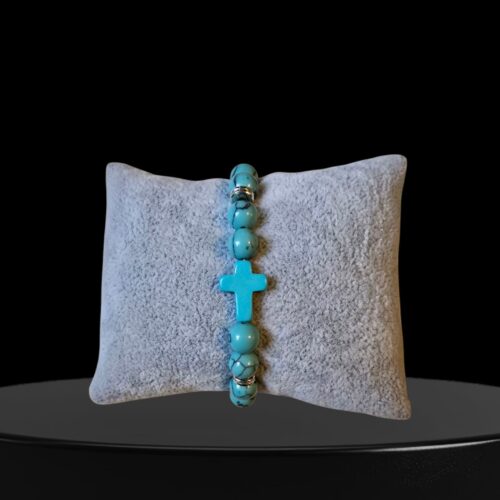 Armband met turquoise-look kralen