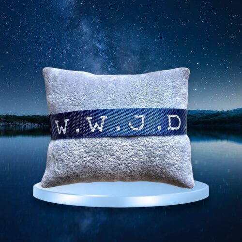 Donkerblauwe WWJD Stoere letter Armband