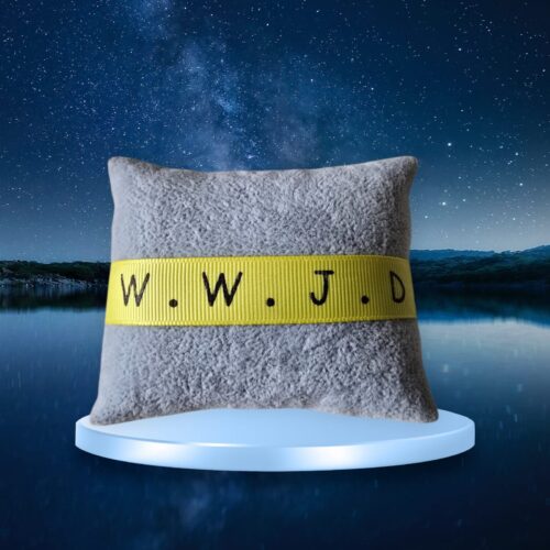 Geel WWJD Lint Armband