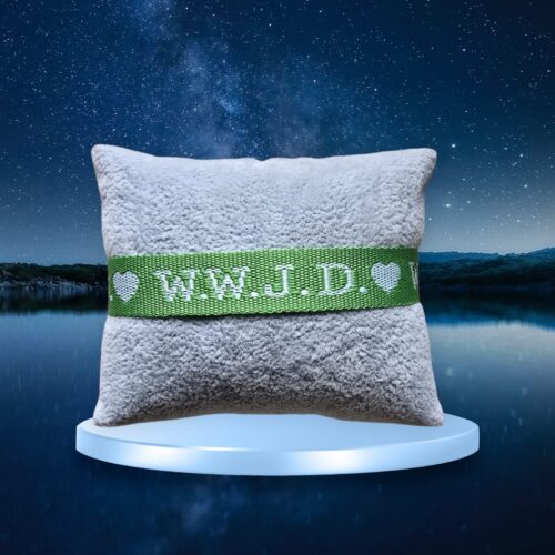 Groen WWJD Lint hart Armband 