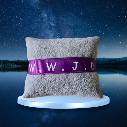 Paars WWJD Lint Armband