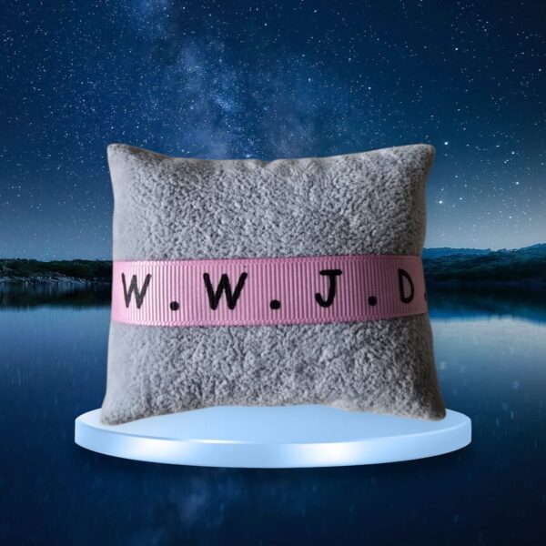 Lichtroze WWJD Lint Armband